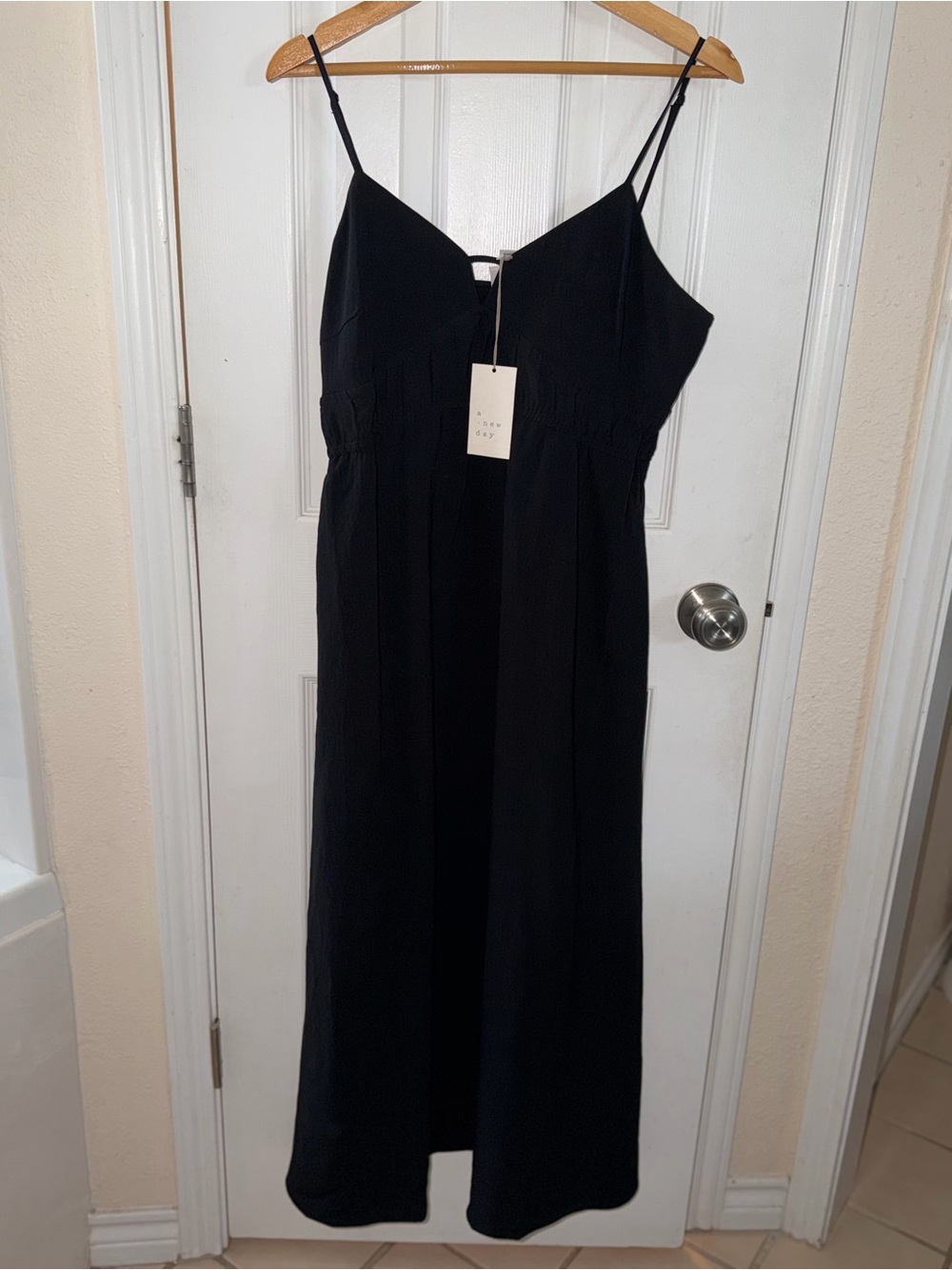 a new day Black Maxi Dress with Spaghetti Straps